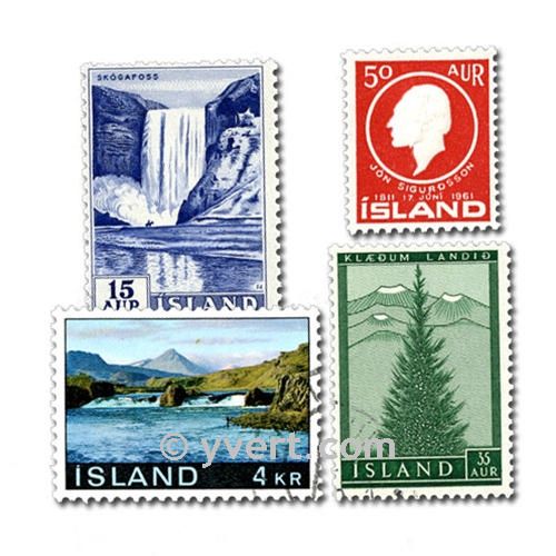 ICELAND: envelope of 25 stamps