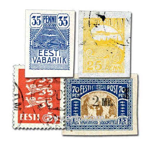 ESTONIA: envelope of 25 stamps