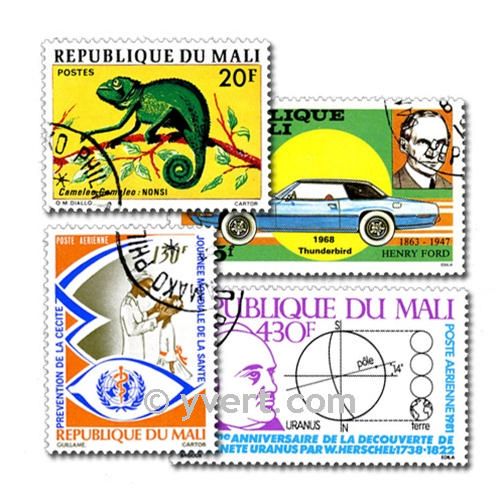 MALI : pochette de 300 timbres (Oblitérés)