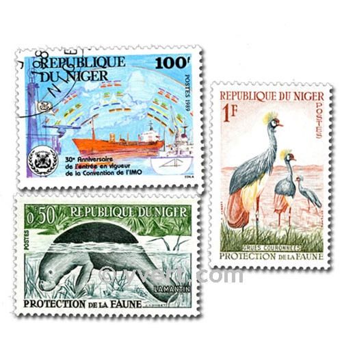 NIGER: envelope of 100 stamps