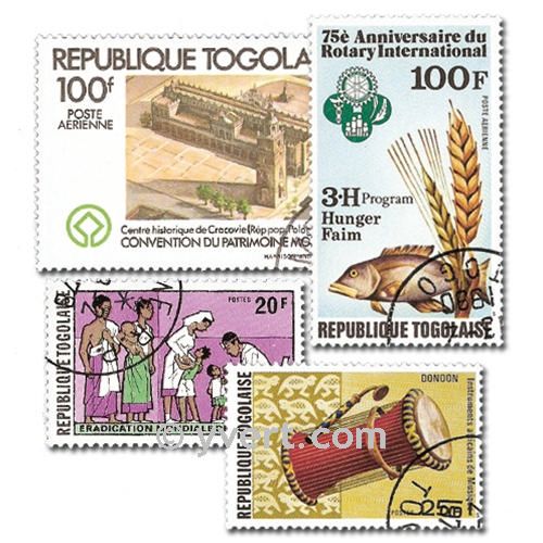 TOGO : pochette de 100 timbres (Oblitérés)