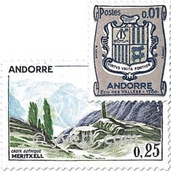 n° 153A/164 -  Timbre Andorre Poste