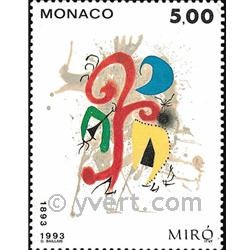 n° 1909 -  Selo Mónaco Correios