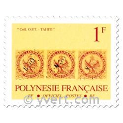 n° 16/25 -  Timbre Polynésie De service