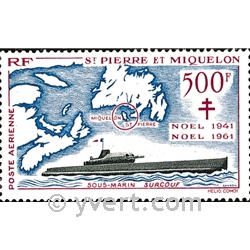 n° 28 -  Timbre Saint-Pierre et Miquelon Poste aérienne