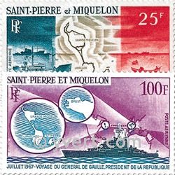 n° 38/39 -  Timbre Saint-Pierre et Miquelon Poste aérienne