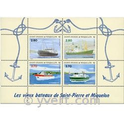 n° 4 -  Timbre Saint-Pierre et Miquelon Bloc et feuillets