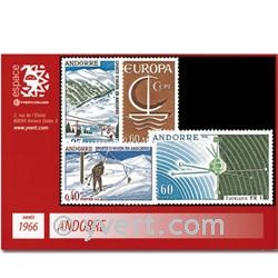 n° 175/178 -  Timbre Andorre Année complète (1966)