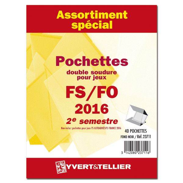 Assortiment de pochettes (double soudure) : 2016-2e semestre