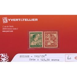 SWITZERLAND - n°149/150*