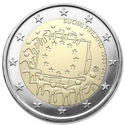 2 EURO COMMEMORATIVE 2015 : FINLANDE (30e anniversaire du drapeau européen)